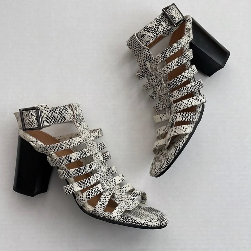 Vionic NWOT Sami snakeskin block heel sandals 8.5